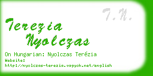 terezia nyolczas business card