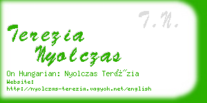 terezia nyolczas business card